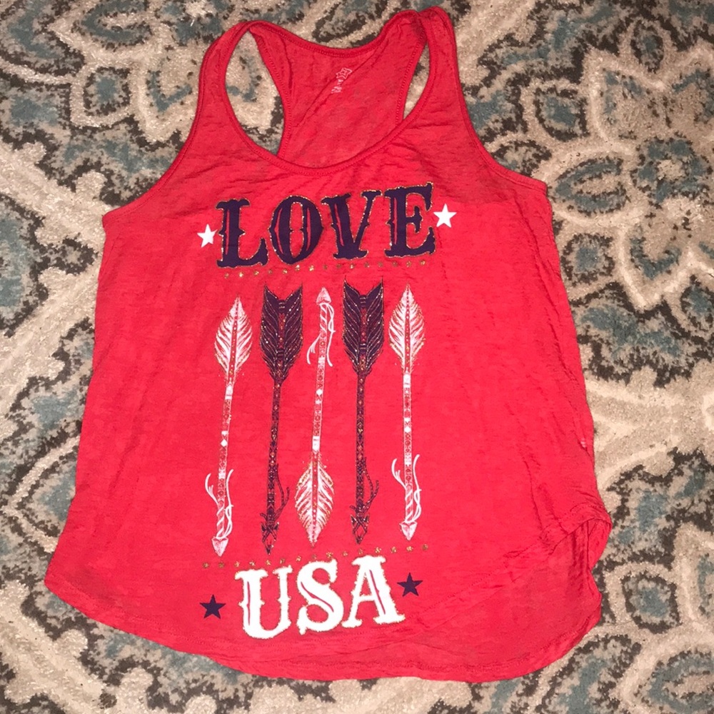 Super cute patriotic tank top